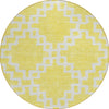 Piper Looms Chantille Diamonds ACN902 Yellow Machine Washable Area Rug Round Main Image
