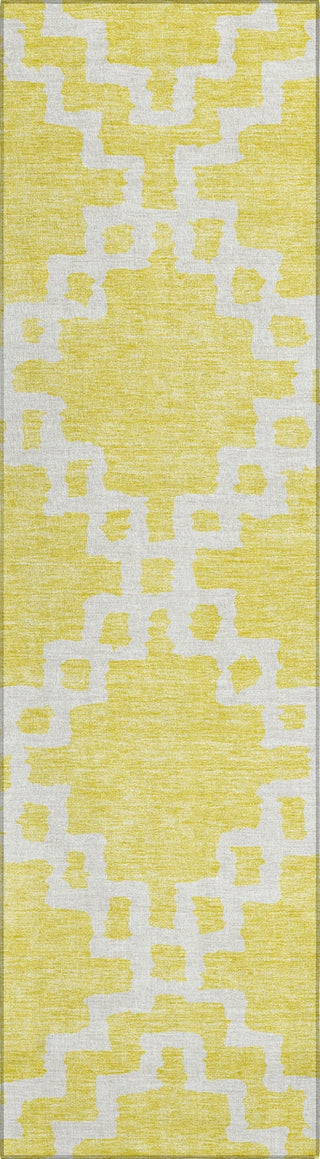 Piper Looms Chantille Diamonds ACN902 Yellow Machine Washable Area Rug Runner Main Image