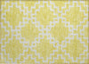 Piper Looms Chantille Diamonds ACN902 Yellow Machine Washable Area Rug Scatter Main Image