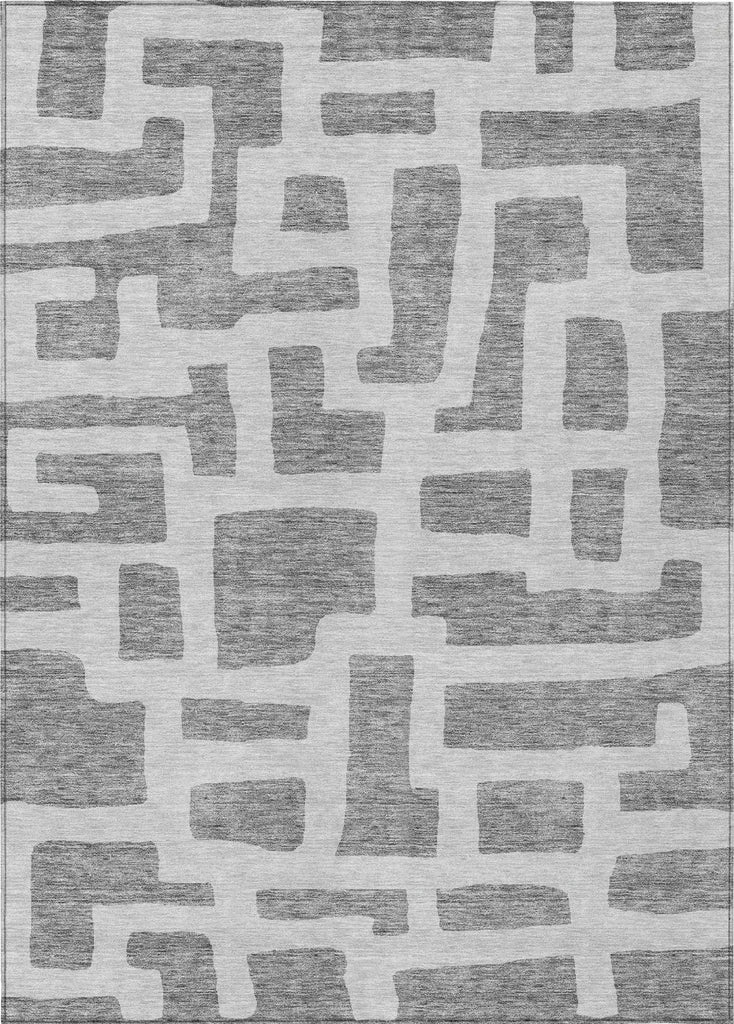 Piper Looms Chantille Lines ACN903 Gray Machine Washable Area Rug main image