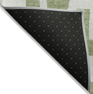Piper Looms Chantille Lines ACN903 Green Machine Washable Area Rug Backing Image