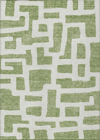Piper Looms Chantille Lines ACN903 Green Machine Washable Area Rug main image