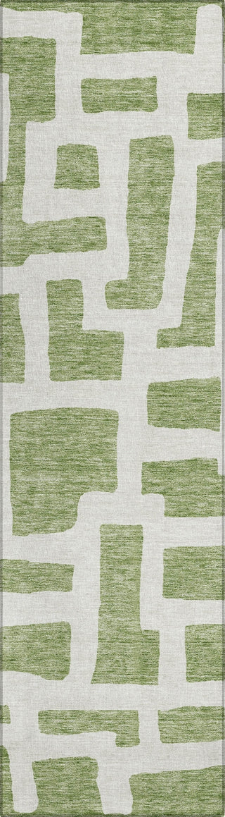 Piper Looms Chantille Lines ACN903 Green Machine Washable Area Rug Runner Main Image