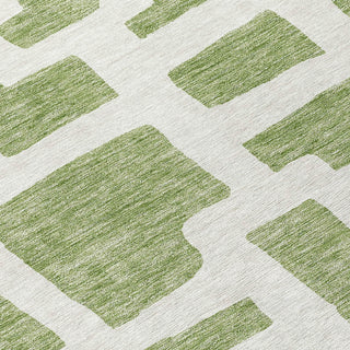 Piper Looms Chantille Lines ACN903 Green Machine Washable Area Rug Swatch Image