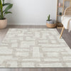 Piper Looms Chantille Lines ACN903 Ivory Machine Washable Area Rug Lifestyle Image Feature