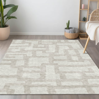 Piper Looms Chantille Lines ACN903 Ivory Machine Washable Area Rug Lifestyle Image Feature