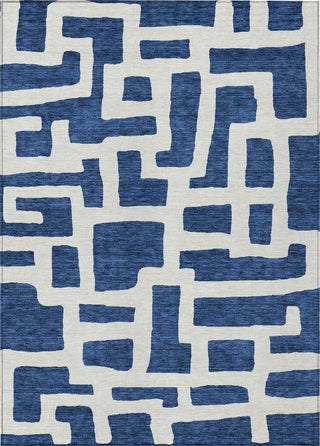 Piper Looms Chantille Lines ACN903 Navy Machine Washable Area Rug main image