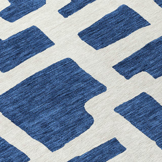 Piper Looms Chantille Lines ACN903 Navy Machine Washable Area Rug Swatch Image