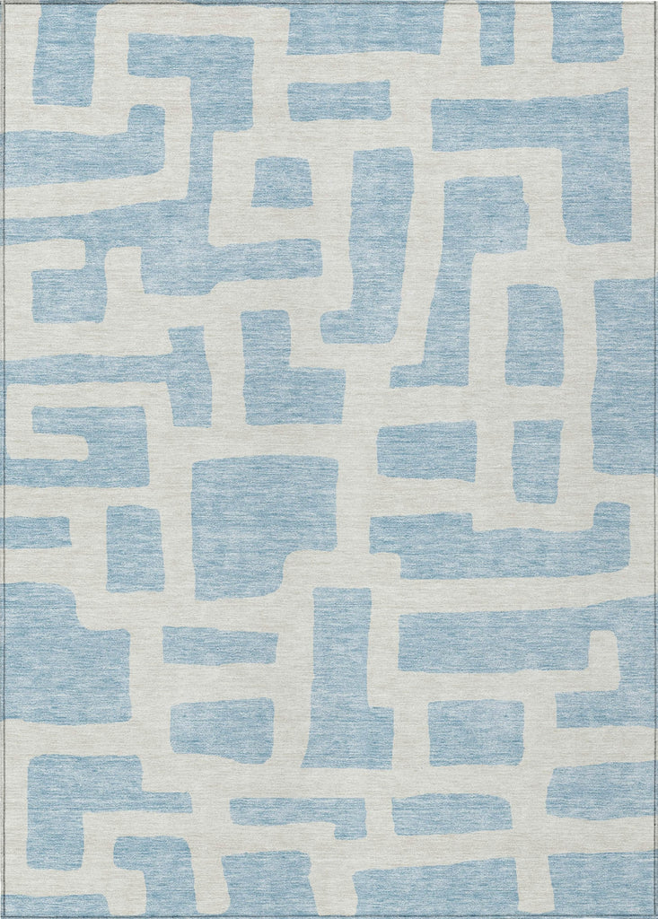 Piper Looms Chantille Lines ACN903 Sky Machine Washable Area Rug main image