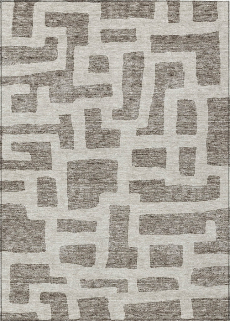 Piper Looms Chantille Lines ACN903 Taupe Machine Washable Area Rug main image