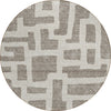 Piper Looms Chantille Lines ACN903 Taupe Machine Washable Area Rug Round Main Image