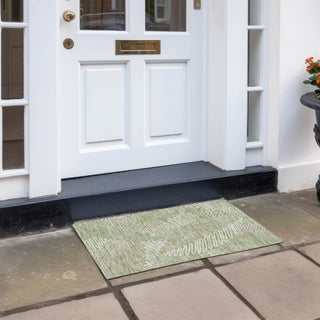 Piper Looms Chantille Floral ACN904 Aloe Machine Washable Area Rug Scatter Outdoor Lifestyle Image Feature