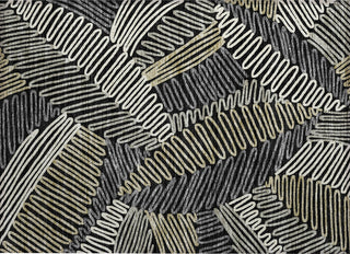 Piper Looms Chantille Floral ACN904 Black Machine Washable Area Rug Scatter Main Image