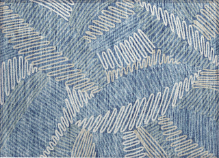 Piper Looms Chantille Floral ACN904 Blue Machine Washable Area Rug Scatter Main Image