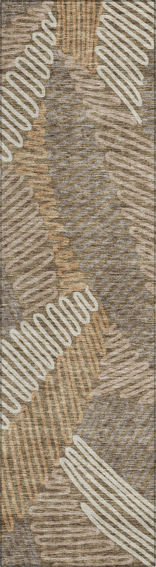 Piper Looms Chantille Floral ACN904 Brown Machine Washable Area Rug Runner Main Image