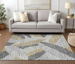 Piper Looms Chantille Floral ACN904 Gray Machine Washable Area Rug Lifestyle Image Feature