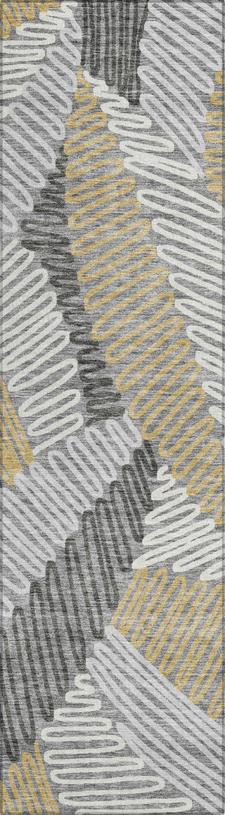 Piper Looms Chantille Floral ACN904 Gray Machine Washable Area Rug Runner Main Image