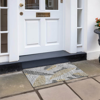 Piper Looms Chantille Floral ACN904 Gray Machine Washable Area Rug Scatter Outdoor Lifestyle Image Feature