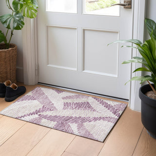 Piper Looms Chantille Floral ACN904 Lavender Machine Washable Area Rug Scatter Lifestyle Image Feature