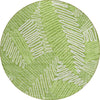 Piper Looms Chantille Floral ACN904 Lime Machine Washable Area Rug Round Main Image