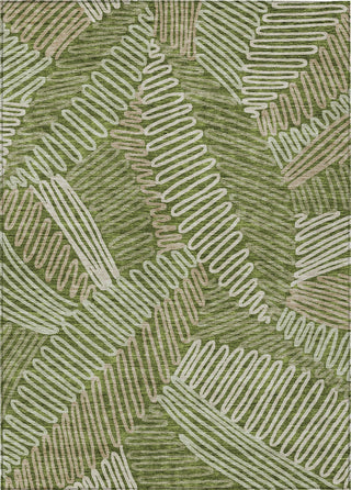 Piper Looms Chantille Floral ACN904 Olive Machine Washable Area Rug main image