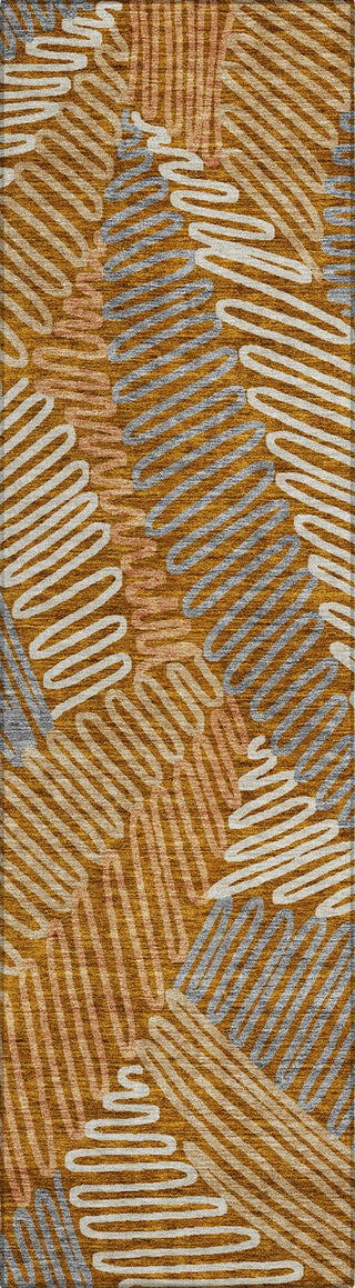 Piper Looms Chantille Floral ACN904 Paprika Machine Washable Area Rug Runner Main Image