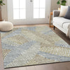 Piper Looms Chantille Floral ACN904 Taupe Machine Washable Area Rug Lifestyle Image Feature