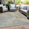 Piper Looms Chantille Floral ACN904 Taupe Machine Washable Area Rug Outdoor Lifestyle Image Feature