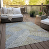 Piper Looms Chantille Floral ACN904 Taupe Machine Washable Area Rug Outdoor Lifestyle Image Feature