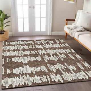 Piper Looms Chantille Stripes ACN905 Brown Machine Washable Area Rug Lifestyle Image Feature