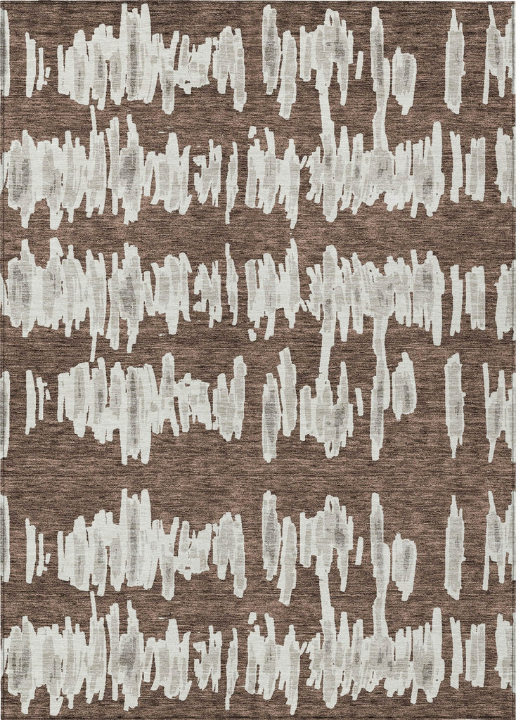 Piper Looms Chantille Stripes ACN905 Brown Machine Washable Area Rug main image