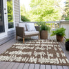 Piper Looms Chantille Stripes ACN905 Brown Machine Washable Area Rug Outdoor Lifestyle Image Feature