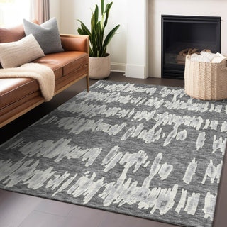 Piper Looms Chantille Stripes ACN905 Gray Machine Washable Area Rug Lifestyle Image Feature