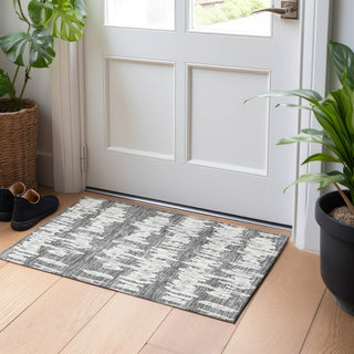 Piper Looms Chantille Stripes ACN905 Gray Machine Washable Area Rug Scatter Lifestyle Image Feature