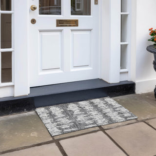 Piper Looms Chantille Stripes ACN905 Gray Machine Washable Area Rug Scatter Outdoor Lifestyle Image Feature