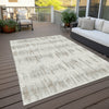 Piper Looms Chantille Stripes ACN905 Ivory Machine Washable Area Rug Outdoor Lifestyle Image Feature