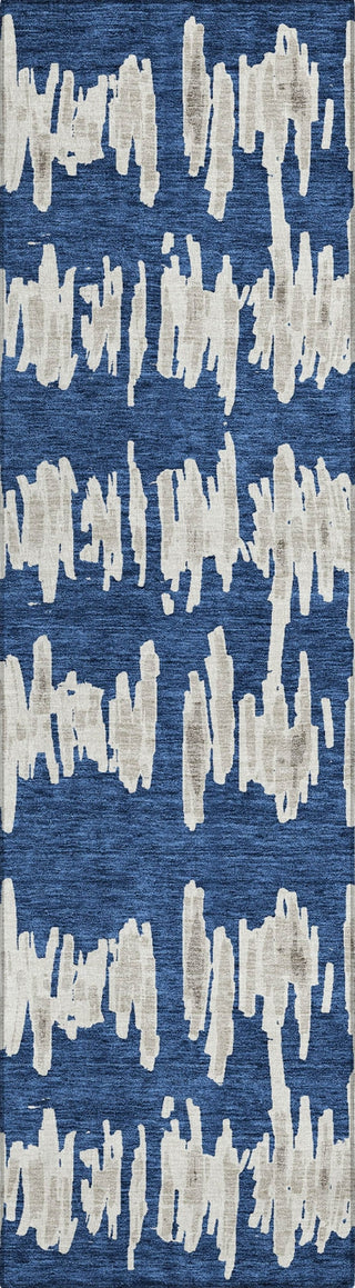 Piper Looms Chantille Stripes ACN905 Navy Machine Washable Area Rug Runner Main Image