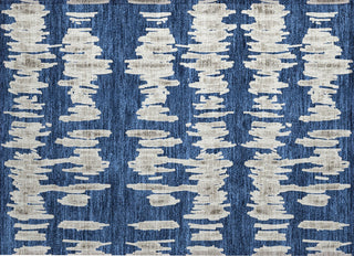Piper Looms Chantille Stripes ACN905 Navy Machine Washable Area Rug Scatter Main Image
