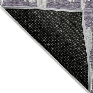 Piper Looms Chantille Stripes ACN905 Purple Machine Washable Area Rug Backing Image