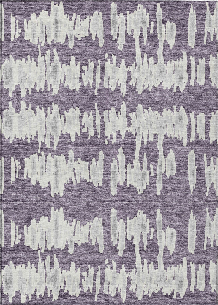 Piper Looms Chantille Stripes ACN905 Purple Machine Washable Area Rug main image
