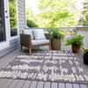 Piper Looms Chantille Stripes ACN905 Purple Machine Washable Area Rug Outdoor Lifestyle Image Feature