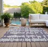 Piper Looms Chantille Stripes ACN905 Purple Machine Washable Area Rug Outdoor Lifestyle Image Feature