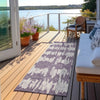 Piper Looms Chantille Stripes ACN905 Purple Machine Washable Area Rug Runner Outdoor Lifestyle Image Feature