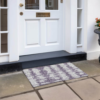 Piper Looms Chantille Stripes ACN905 Purple Machine Washable Area Rug Scatter Outdoor Lifestyle Image Feature