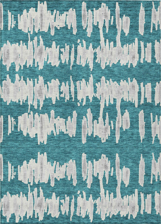 Piper Looms Chantille Stripes ACN905 Teal Machine Washable Area Rug main image
