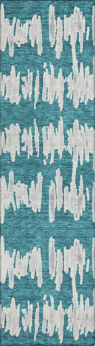 Piper Looms Chantille Stripes ACN905 Teal Machine Washable Area Rug Runner Main Image