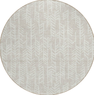 Piper Looms Chantille Arrows ACN906 Beige Machine Washable Area Rug Round Main Image