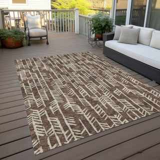 Piper Looms Chantille Arrows ACN906 Brown Machine Washable Area Rug Outdoor Lifestyle Image Feature