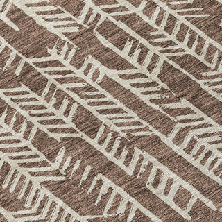 Piper Looms Chantille Arrows ACN906 Brown Machine Washable Area Rug Swatch Image