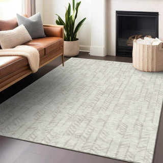 Piper Looms Chantille Arrows ACN906 Ivory Machine Washable Area Rug Lifestyle Image Feature